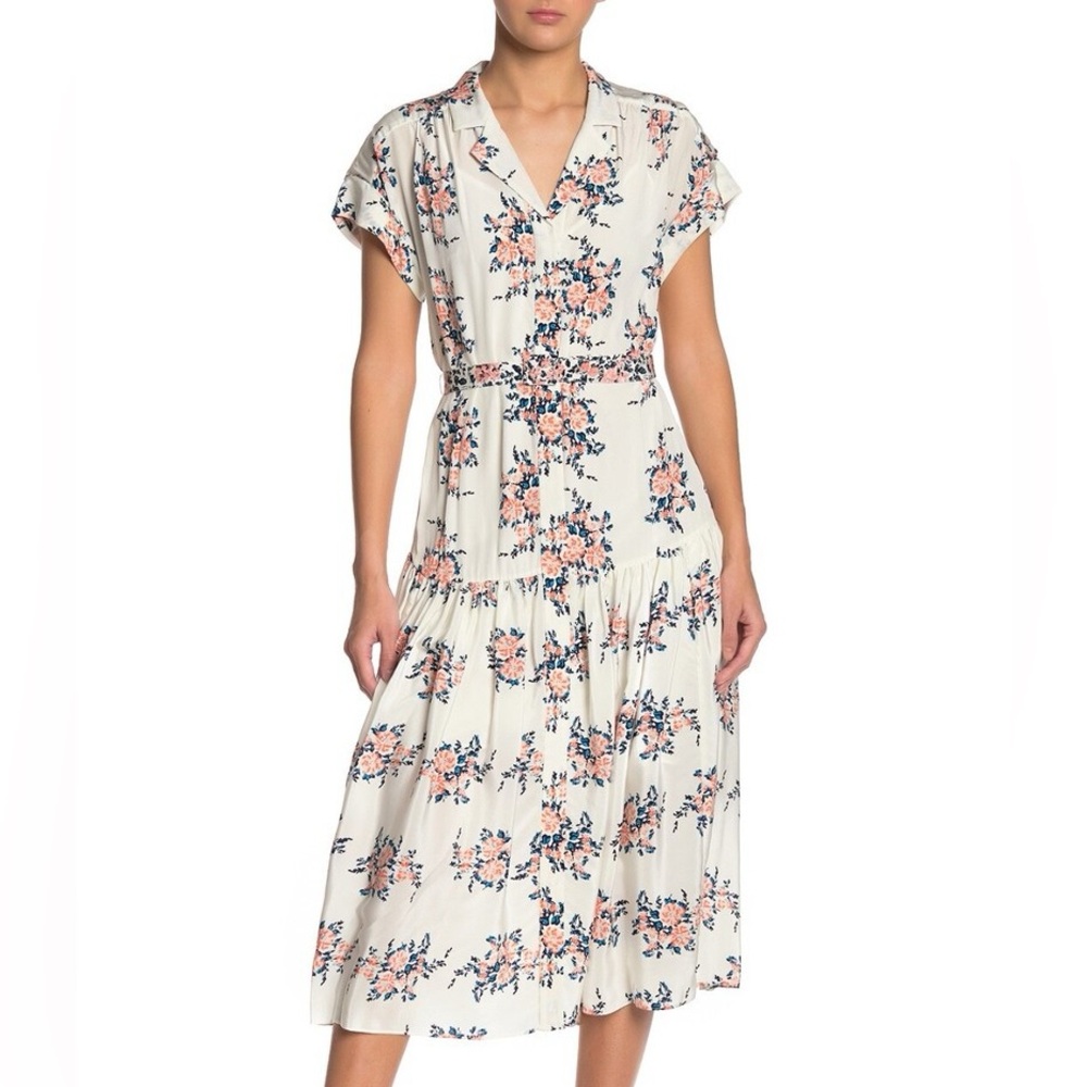 Veronica Beard Meagan Dress - Floral Print Midi Dress 8